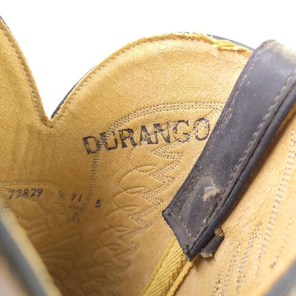 Vintage Durango Gray Leather Boots Western Cowboy Rodeo Shoes Mens Size 8.5 D